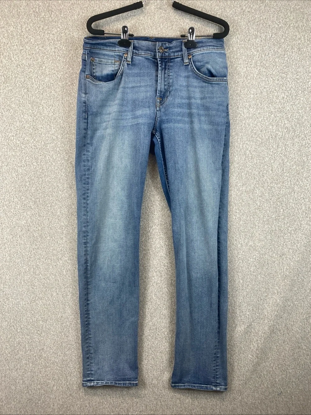 7 For All Mankind Slimmy Jeans Mens 33 Stretchy Mid Rise Denim Basics Slim Fit